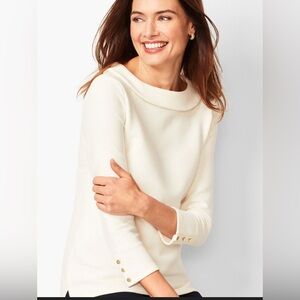 Talbots Soft Cream Cowl Neck Sweater